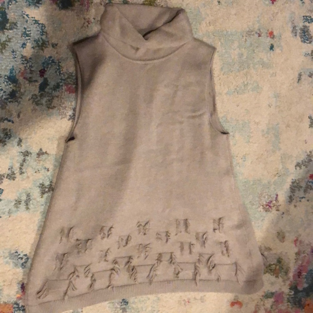Cowl neck sleeveless sweater M